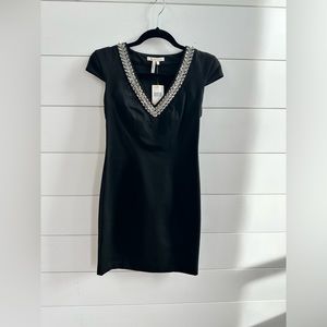 BCBGeneration Black Dress with Studded Neck - XS
